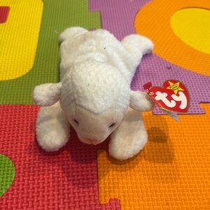 Ty White Stuffed Animal Plush Toy
